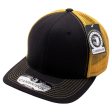 PB222-BLACK-VEGAS GOLD CAMBRIDGE TRUCKER HAT For Sale