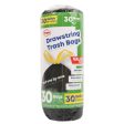 NEW WHOLESALE DRAWSTRING TRASH BAG 30 GAL 30CT SOLD BY CASE Hot on Sale