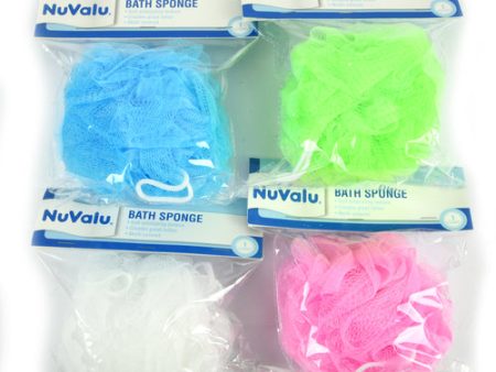 WHOLESALE NUVALU BATH SPONGE 50G IN POLYBAG W ASST COLORS SOLD BY CASE For Discount