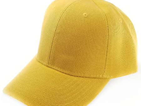 PB128 [MUSTARD] HOOK AND LOOP BACKSTRAP WITH ACRYLIC CURVED CAPS Hot on Sale