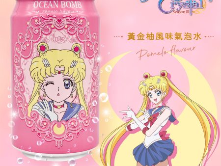 Sailormoon Anime Pomelo Flavor Soda Sparkling Water, 11.8oz 24ct For Sale