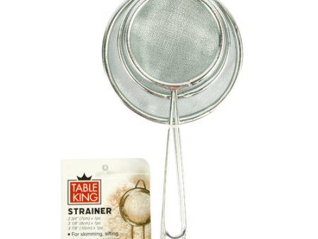 WHOLESALE TABLE KING STRAINER METAL 3PC 7 8 10CM SOLD BY CASE For Discount