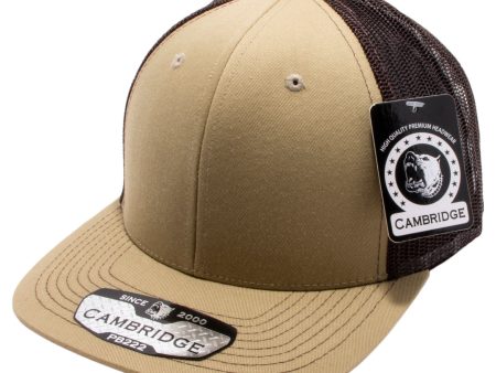 PB222-KHAKI-BROWN CAMBRIDGE TRUCKER HAT Sale