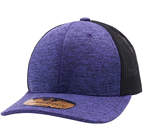 PB227 [PURPLE BLACK] SPACE DYED MESH TRUCKER HATS For Sale