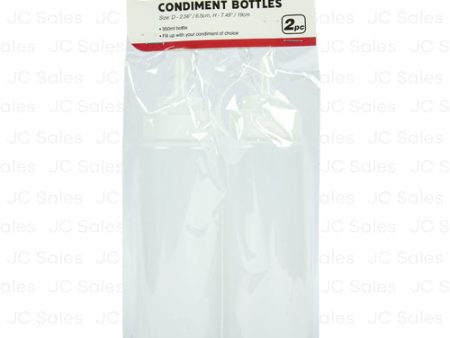 WHOLESALE TABLE KING CONDIMENT BOTTLE 2PC CLEAR SOLD BY CASE Supply