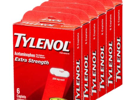 Tylenol Extra-Strength, 6 Caplets, 6 ct For Discount