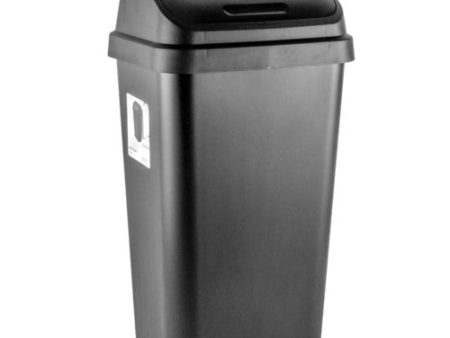 WHOLESALE STERLITE 13 GAL SWINGTOP WASTEBASKET BLACK SOLD BY CASE Hot on Sale