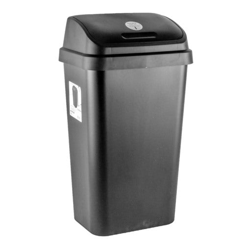 WHOLESALE STERLITE 13 GAL SWINGTOP WASTEBASKET BLACK SOLD BY CASE Hot on Sale