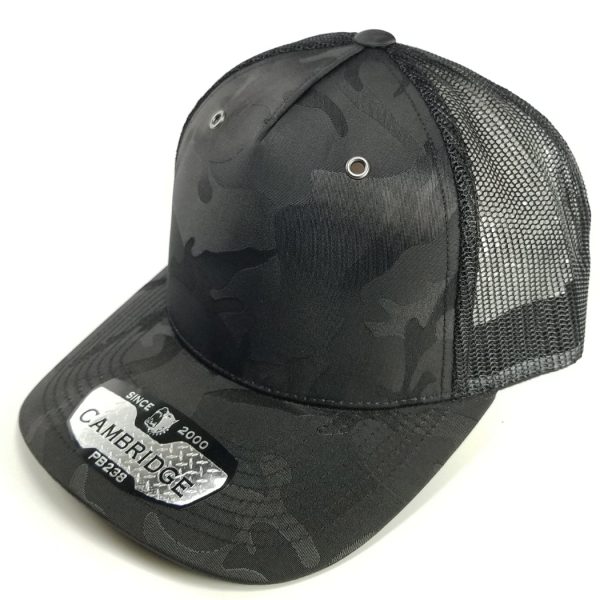 PB238 [BLACK] CAMBRIDGE 5 PANEL SHINY CAMO TRUCKER Cheap