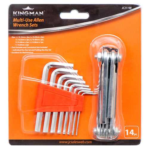 WHOLESALE KINGMAN HEX KEY 2PC MULTI USE SOLD BY CASE Online now