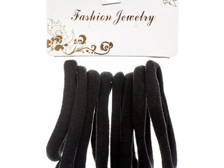 WHOLESALE HAIR TIE 8 CT BLACK SOLD BY CASE on Sale