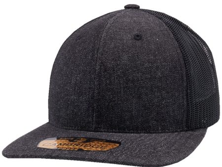 PB222D-BLKDENIM-BLK CAMBRIDGE TRUCKER HAT Hot on Sale