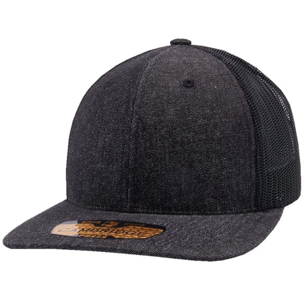 PB222D-BLKDENIM-BLK CAMBRIDGE TRUCKER HAT Hot on Sale