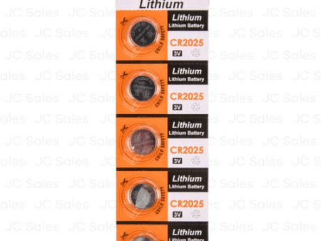 WHOLESALE BUTTON BATTERY 5 PC SET #CR2025 SOLD BY CASE Online