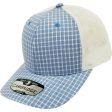 PB254 [SKY WHITE] PLAID TRUCKER HATS Fashion