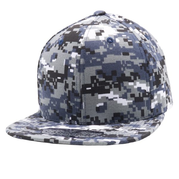 PB105 [NAVY DIGITAL CAMO] COTTON SNAPBACK HATS Supply