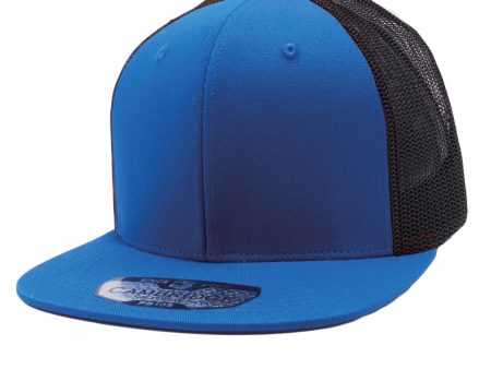 PB107 [ROYAL BLACK] COTTON 6PANEL TRUCKER HATS Cheap