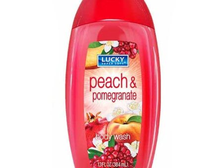 WHOLESALE LUCKY BODY WASH PEACH & POMEGRANATE 13 OZ SOLD BY CASE Sale