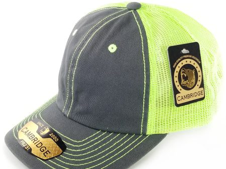 PB231 [CHARCOAL N.GREEN] UNSTRUCTURED DAD TRUCKER HAT Hot on Sale