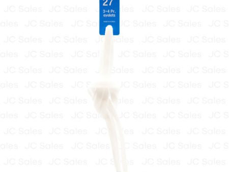 WHOLESALE SHOELACE FLAT WHITE 27 SOLD BY CASE Online