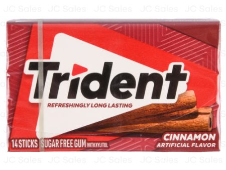 WHOLESALE TRIDENT GUM CINNAMON 14 STICKS SOLD BY CASE For Sale