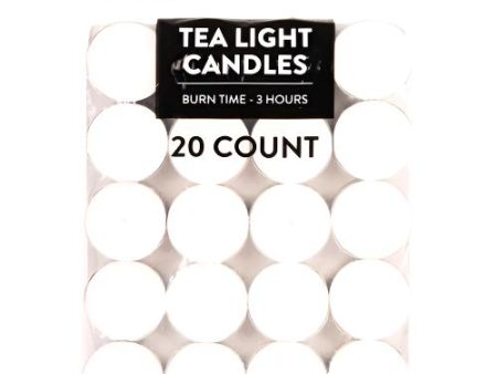 WHOLESALE NUVALU TEALIGHT CANDLE 20CT WHITE SOLD BY CASE Fashion