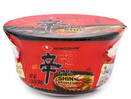 WHOLESALE NONGSHIM BOWL NOODLE 3.03 OZ SHIN RAMYUN SPICY SOLD BY CASE For Sale