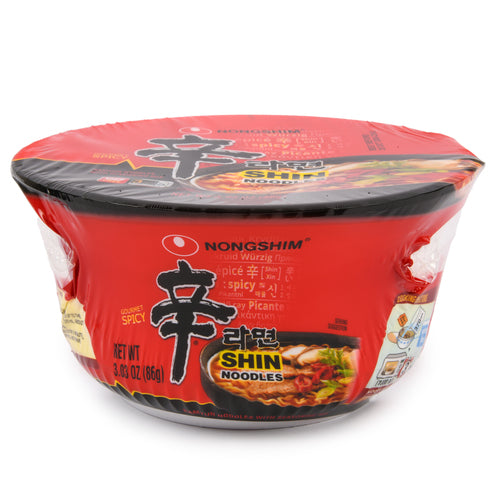 WHOLESALE NONGSHIM BOWL NOODLE 3.03 OZ SHIN RAMYUN SPICY SOLD BY CASE For Sale