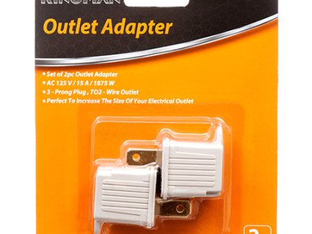 WHOLESALE KINGMAN OUTLET ADAPTOR ETL 2PC W GROUNDING SOLD BY CASE For Discount