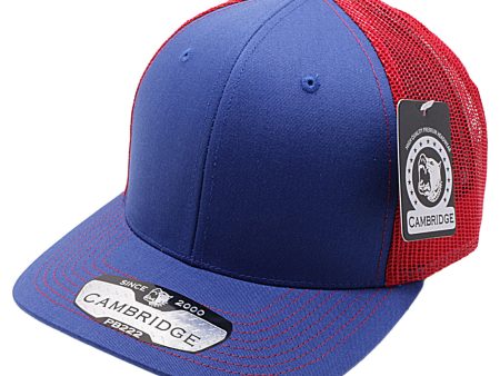 PB222-ROYAL-RED CAMBRIDGE TRUCKER HAT For Cheap