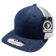 PB222D-DDENIM-WHT CAMBRIDGE TRUCKER HAT Sale