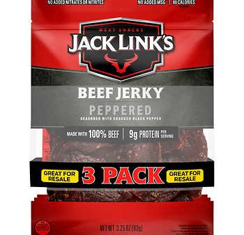 Jack Link s Beef Jerky Pepper, 3.25oz 3ct Discount