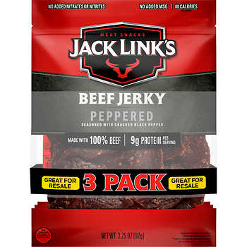 Jack Link s Beef Jerky Pepper, 3.25oz 3ct Discount