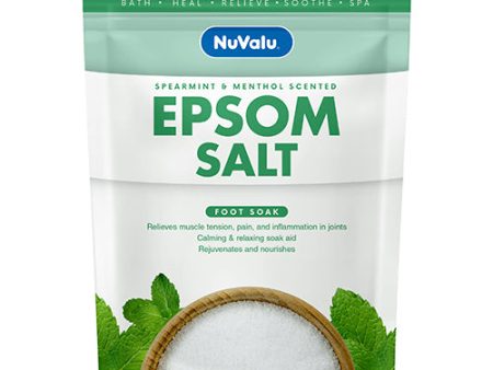 WHOLESALE NUVALU EPSOM SALT 16 OZ FOOT SOAK SPEARMINT & MENTHOL SOLD BY CASE on Sale