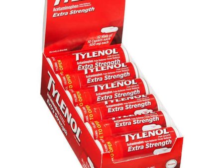 Tylenol Extra Strength Caplets, 10 Caplets, 12 ct For Sale