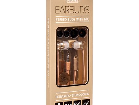 WHOLESALE SENTRY STEREO EARBUDS W MIC ASST CLRS SOLD BY CASE Cheap