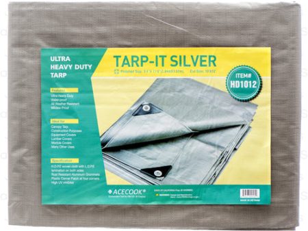 WHOLESALE TARPAULIN SILVER HEAVY DUTY 10X12 #HD1012 SOLD BY CASE on Sale