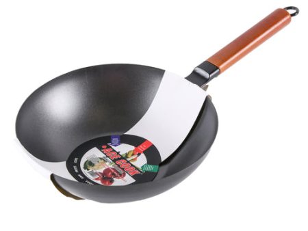 WHOLESALE 25CM STEEL WOK PAN SOLD BY CASE For Cheap