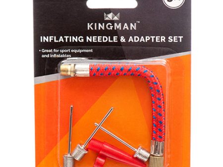 WHOLESALE KINGMAN INFLATING NEEDLE & ADAPTER 5PCS SET SOLD BY CASE For Cheap