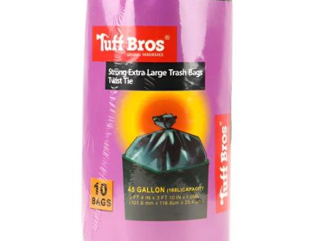 WHOLESALE TUFF BROS LARGE TRASH BAG 45 GAL. 10CT SOLD BY CASE Online