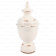 WHOLESALE CERAMIC VASE ANTIQUE WHITE W  LID SOLD BY CASE For Discount