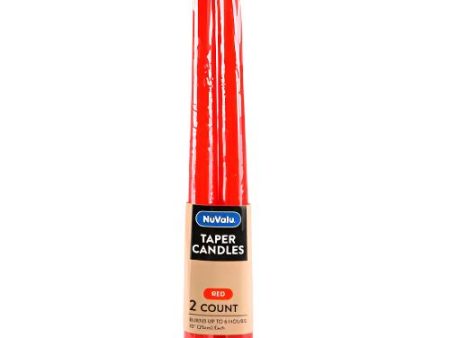 WHOLESALE NUVALU TAPER CANDLE 10 2CT RED SOLD BY CASE Cheap