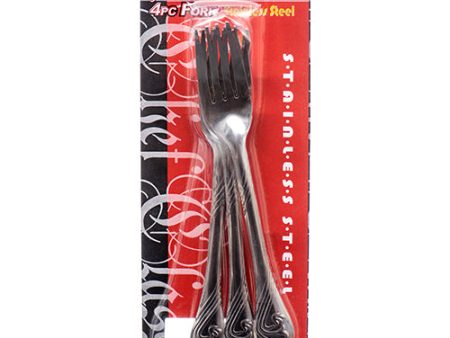 WHOLESALE FORK STAINLESS STEEL 4PC FLOWER IN DOUBLE BLISTER #J2002A SOLD BY CASE Online now