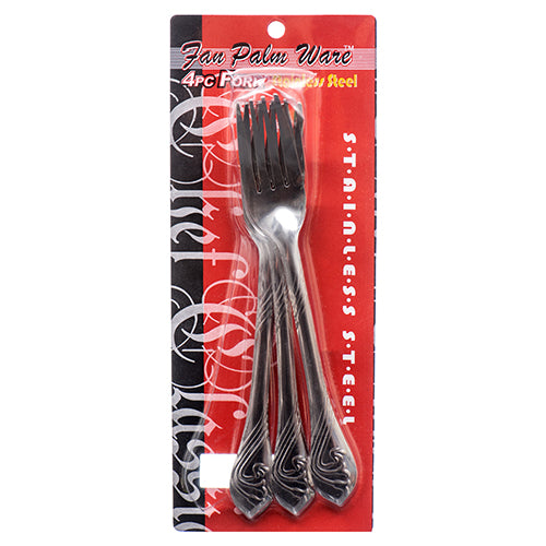 WHOLESALE FORK STAINLESS STEEL 4PC FLOWER IN DOUBLE BLISTER #J2002A SOLD BY CASE Online now