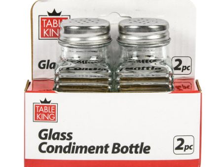 WHOLESALE TABLE KING SALT & PEPPER SHAKER BOTTLE SQ 2PCS SOLD BY CASE Fashion