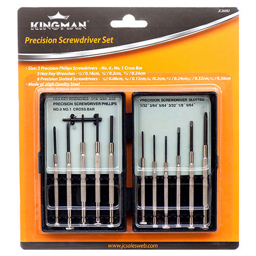 WHOLESALE KINGMAN SCREWDRIVER 12PC PRECISION BOX SOLD BY CASE Supply