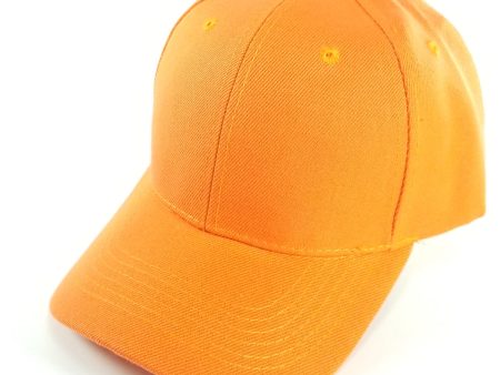 PB128 [ORANGE] HOOK AND LOOP BACKSTRAP WITH ACRYLIC CURVED CAPS Online