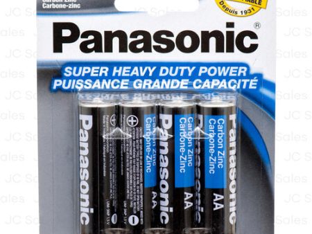 WHOLESALE BATTERY PANASONIC  #AA 4 PK SUPER HEAVY DUTY SOLD BY CASE Online now