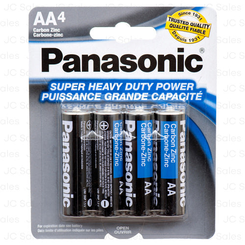 WHOLESALE BATTERY PANASONIC  #AA 4 PK SUPER HEAVY DUTY SOLD BY CASE Online now