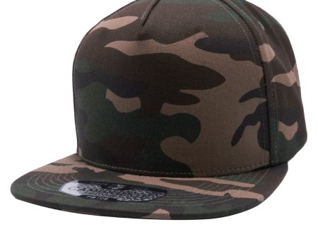 PB106 [G.CAMO] 5 PANEL COTTON SNAPBACK HATS Cheap